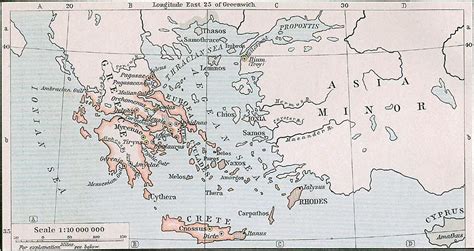 Map Of Mycenaean Greece About 1450 Bc