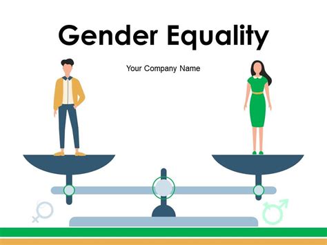 Gender Equality Symbols Concept Teaching Board Scale Presentation