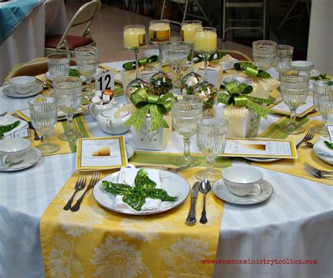 Check out our yellow table decoration selection for the very best in unique or custom, handmade pieces from our shops. Table Decor Ideas Part 2 - Women's Ministry Toolbox