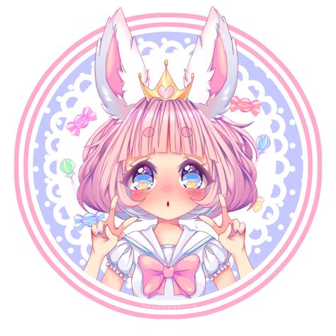 Kawaii Candy Sweets Anime Girl Pastel Profile Picture Youtube Discord Cute Anime Manga Pink Hair