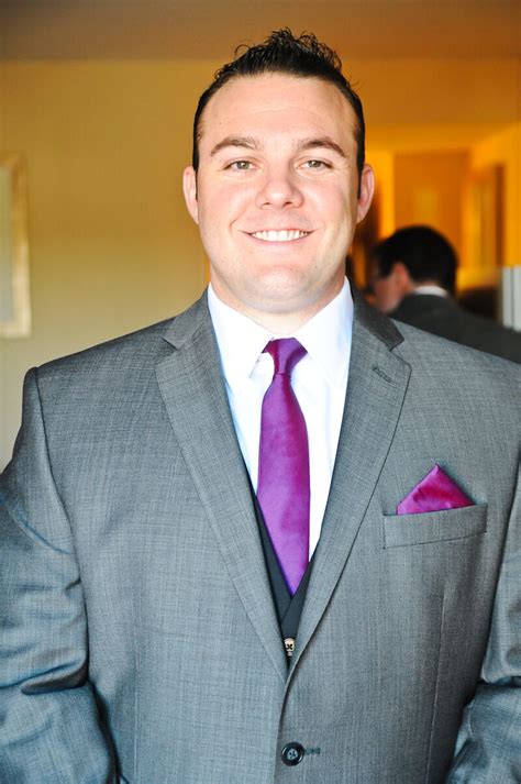Gray Suit With Purple Tie