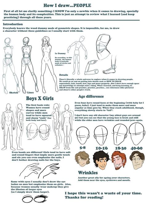 Basic Tips On Drawing Humans By Milgoncalez On Deviantart Disney