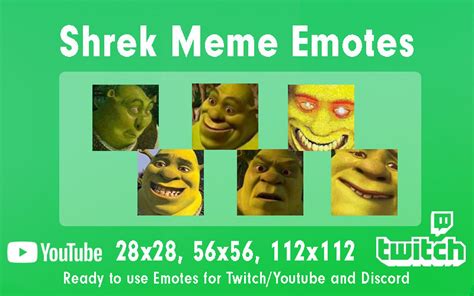 Shrek Meme Emotes Twitch Emotes Youtube Gaming Discord Etsy