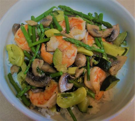 Sautéed Shrimp And Vegetable Medley Over Jasmine Rice Photo By Ida