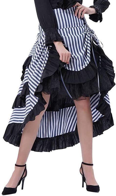 Amazon Com Women Vintage Gothic Victorian Bustle Skirt Steampunk