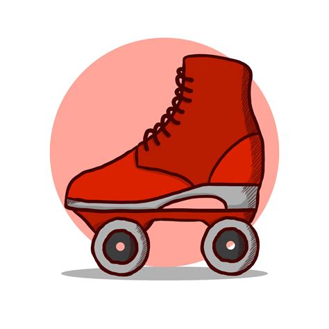 Roller Skate Illustration Logo Vector Sport Fashion Exercise Activity Roller Skating Girl Icon