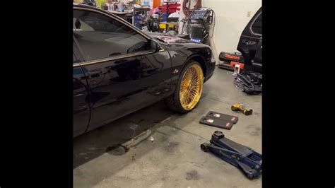 First Test Fitting Of 24 All Gold Daytons On 95 Impala Ss Youtube