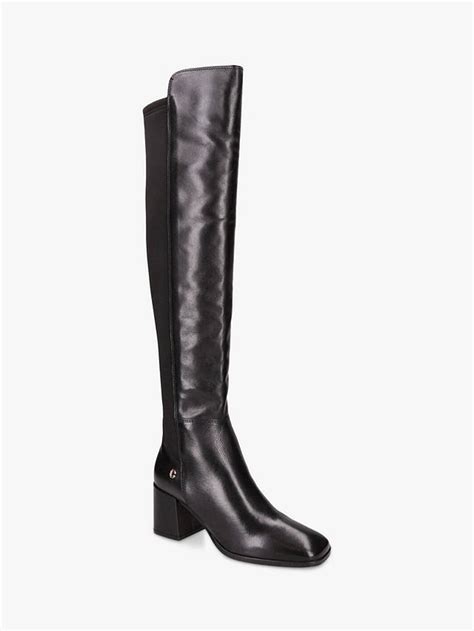 Carvela Comfort Over The Knee Leather Boots Black At John Lewis And Partners