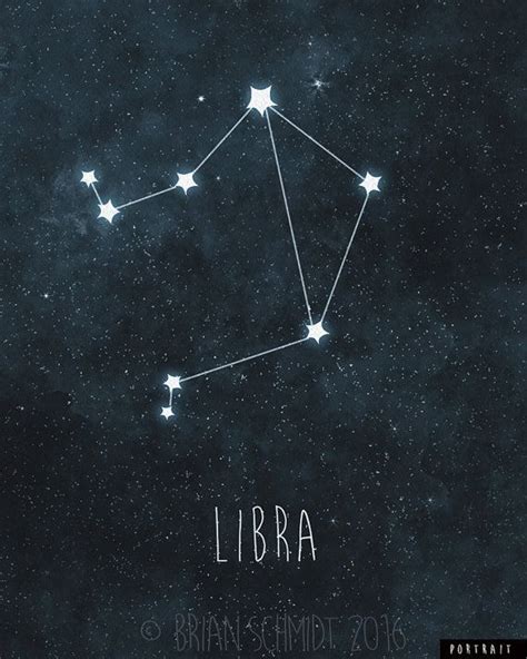 The Zodiac Sign Libra Is Shown In The Night Sky With Stars On Its Side