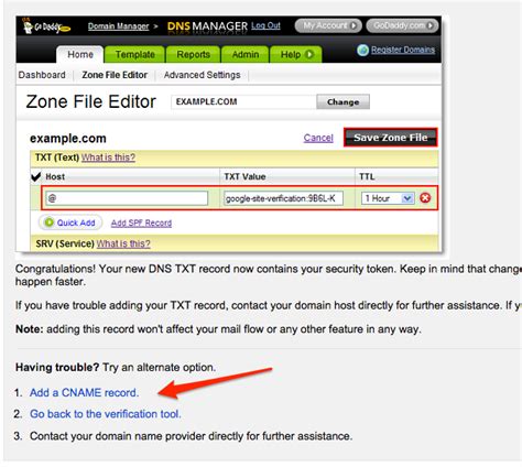 Cname record (canonical name record) is another commonly used type of dns entry and is used to maps an alias name to a true or canonical domain name. Redirect Blogger URL to custom domain in godaddy.com - The ...