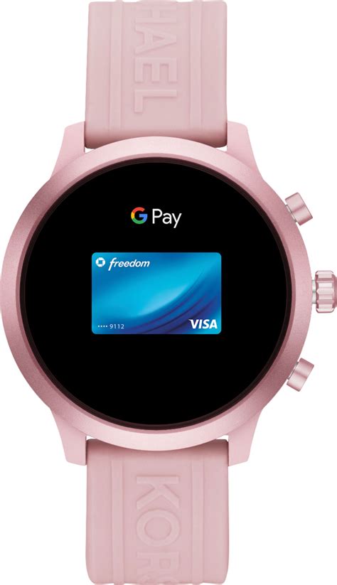 Best Buy Michael Kors Gen 4 Mkgo Smartwatch 43mm Aluminum Pink With
