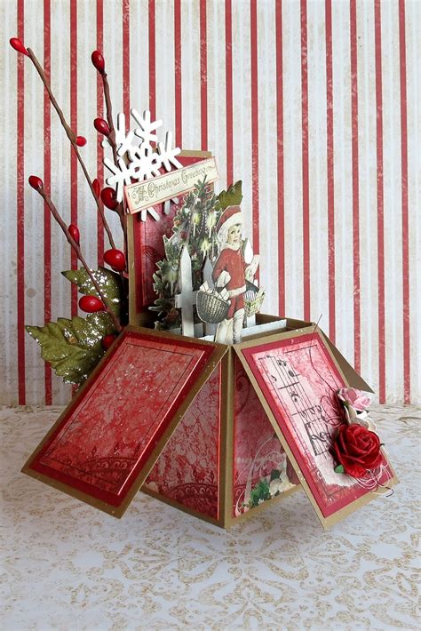 Blue Fern Studios Christmas Altered Art By Marie Josee