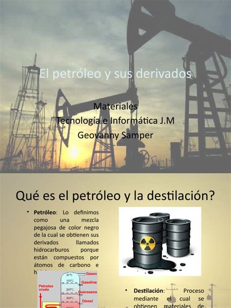 El Petróleo Y Sus Derivados Materiales