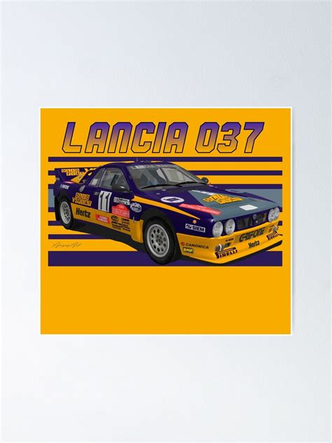 Lancia 037 Group B Poster For Sale By Pjesusartrb Redbubble