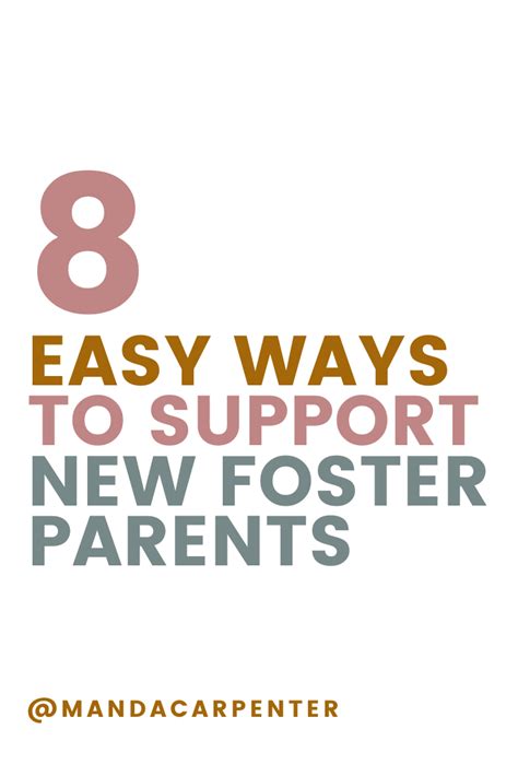 8 Easy Ways To Support New Fosterparents Foster Parenting The