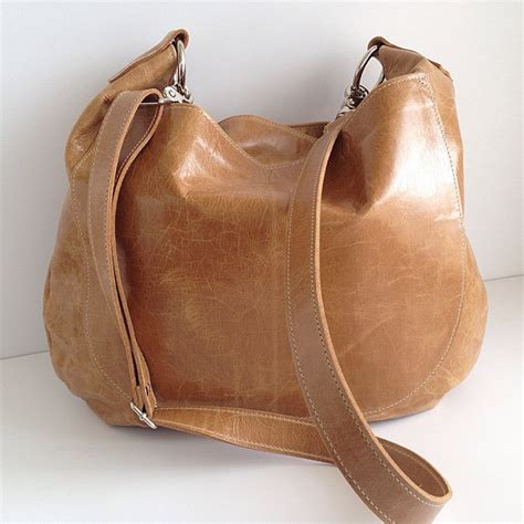 Wmns Grain Leather Slouch Style Hobo Bag IUCN Water