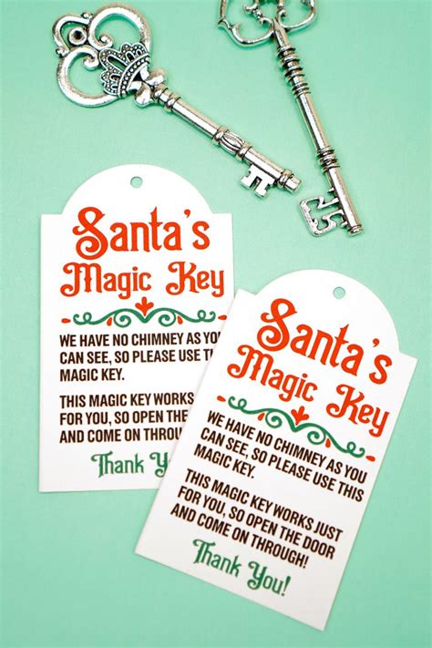 Santas Magic Key Printable Tag Svg File Santas Magic Key Santa