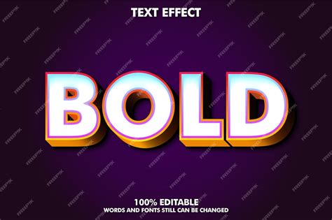 Premium Vector 3d Bold Text Effect