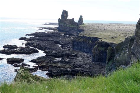 The Lóndrangar Basalt Cliffs Snæfellsnes Peninsula West Iceland