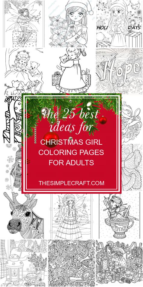 The 25 Best Ideas For Christmas Girl Coloring Pages For Adults Home