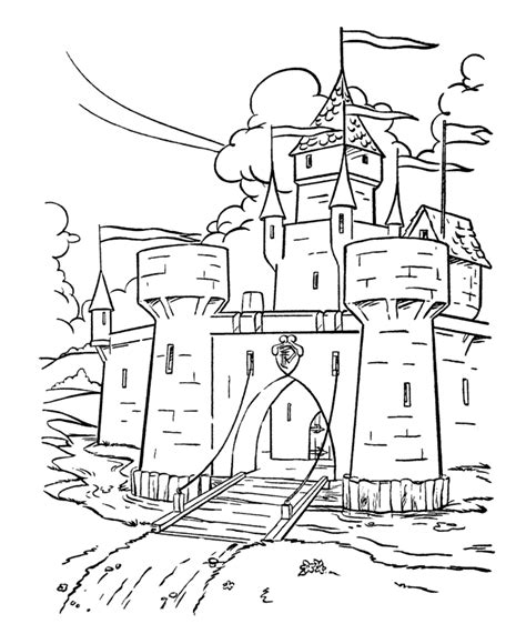 Medieval Castle Colouring Pages