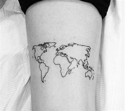 World Map Tattoo Wrist