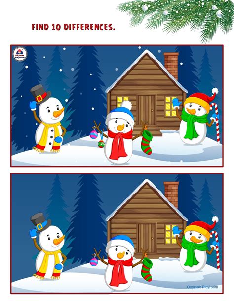 Can You Spot The Differences Kids Playing Printable Activities All In