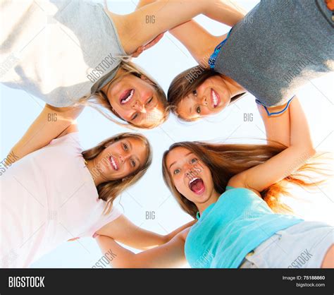Group Four Teenage Image And Photo Free Trial Bigstock