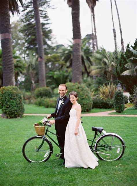 Bride And Groom With A Bicycle Wedding Bicycles Bicyclewedding
