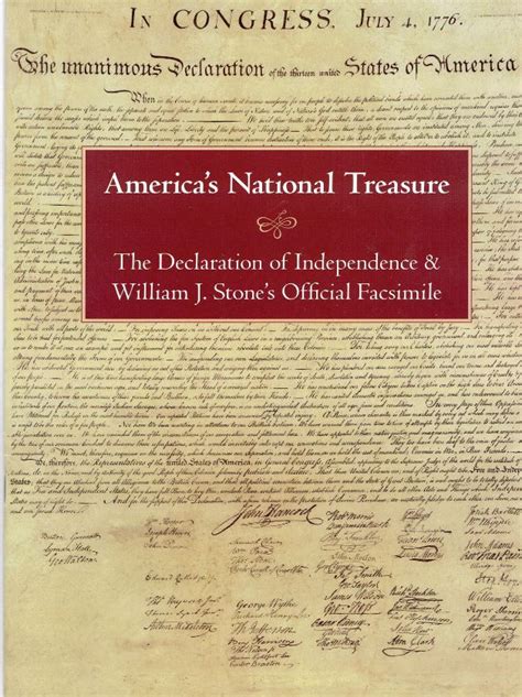 I'm going to steal the declaration of independence. America's National Treasure - a Reprint of the Declaration of Independence and a New Mission