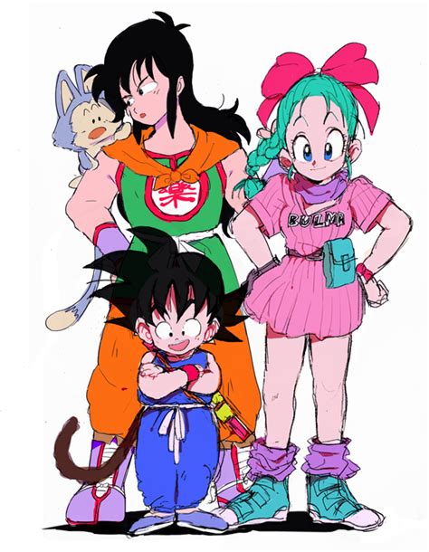 Son Goku Bulma Yamcha And Puar Dragon Ball And More Drawn By Wakame Poly Danbooru
