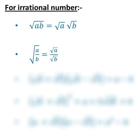 Solution Irrational Numbers Formula Algebra Formulas Teachoo Studypool