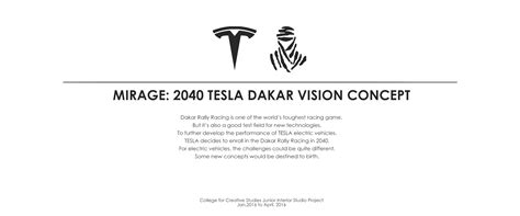 Mirage 2040 Tesla Dakar Vision Concept On Behance