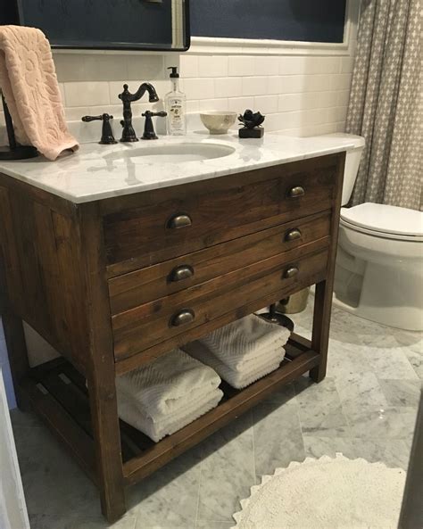 Its compact size doesn't take up much room yet provides a generous amount of space for two people. Farmhouse bathroom | Bathroom design, Double sink bathroom ...