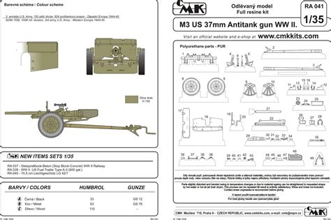M3 Us 37mm Anti Tank Gun Cmk Ra041