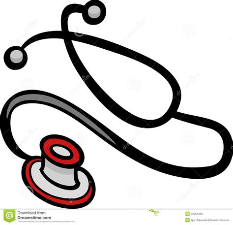 Stethoscope Clip Art Cartoon Illustration Stock Vector