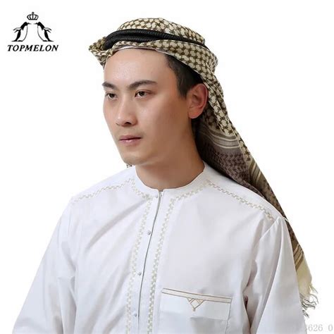 topmelon hijabs mens muslim hats adult s plaid prayer hat cotton islamic costumes arabic