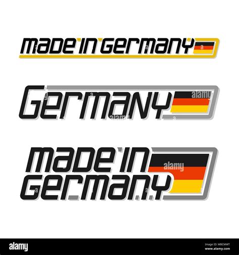 Vector Abbildung Logo Für Made In Germany Bestehend Aus Drei