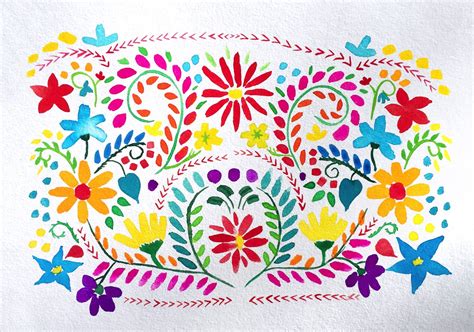 Printable Mexican Embroidery Patterns Each Otomi Piece Is Hand