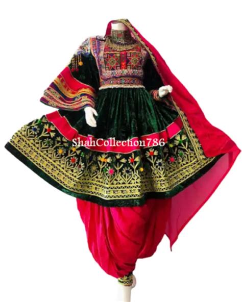 Afghan Kuchi Handmade Traditional Dress Wedding Afghani Pashtun Culture