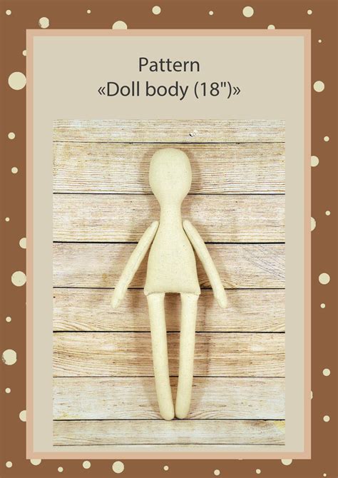 Pdf Cloth Doll Pattern 18 Soft Doll Pattern Etsy