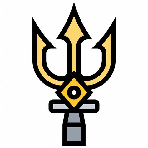 Ancient God Poseidon Trident Weapon Icon Download On Iconfinder