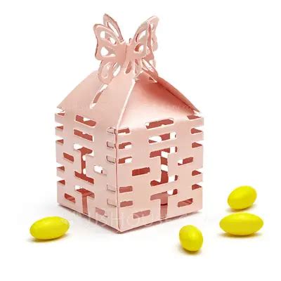 Double Happiness Cutout Cubic Favor Boxes Set Of