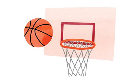 Basketball Hoop Clipart Basketball Goal Watercolor Style Vector