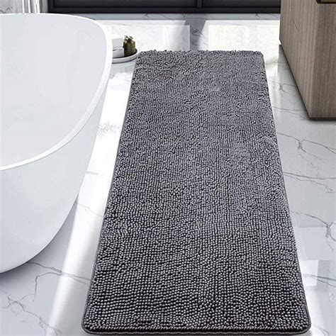 Amazon Com LOCHAS Luxury Bathroom Rug Grey Bath Mat Runner 24 X 60