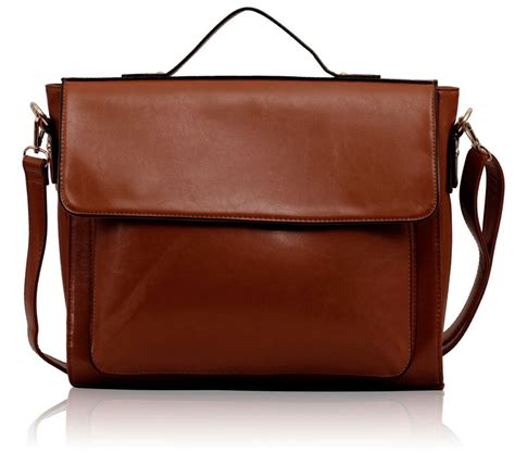 Brown Flap Over Shoulder Bag