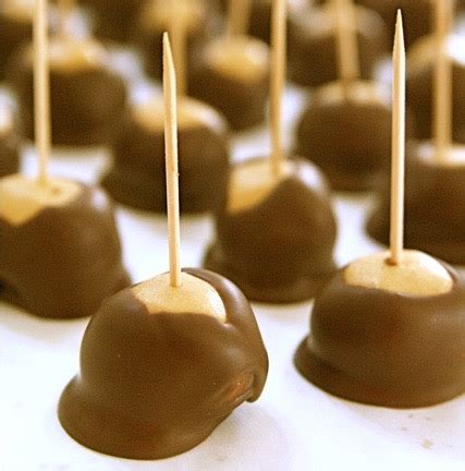 Buckeye chocolate peanut butter truffle spoons call me pmc : Buck Eye Truffle / Buckeye fudge is named for the buckeye candies, which are peanut butter balls ...
