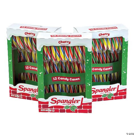 Spangler Cherry Candy Canes 12 Count 3 Pack