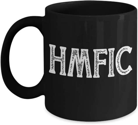 Ashton Books N Things Hmfic Coffee Cup Head Mother Fucker In Charge Funny Black Mug