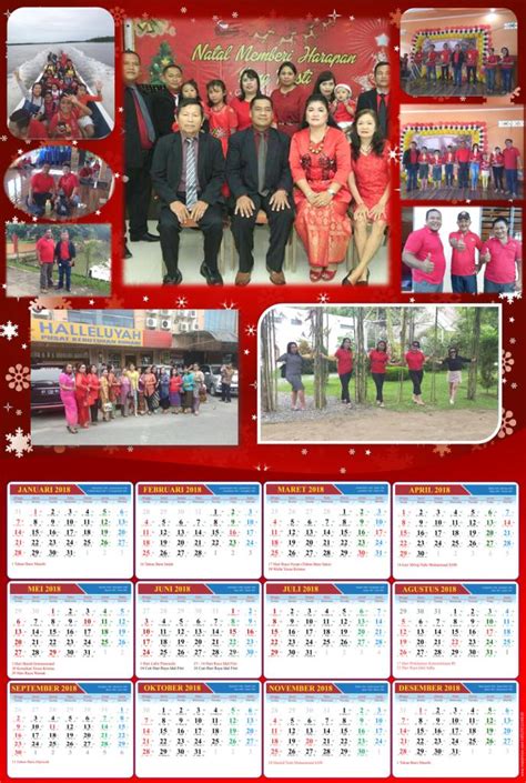 Jasa Desain Kalender 2018 Menggunakan Background Foto Sendiri